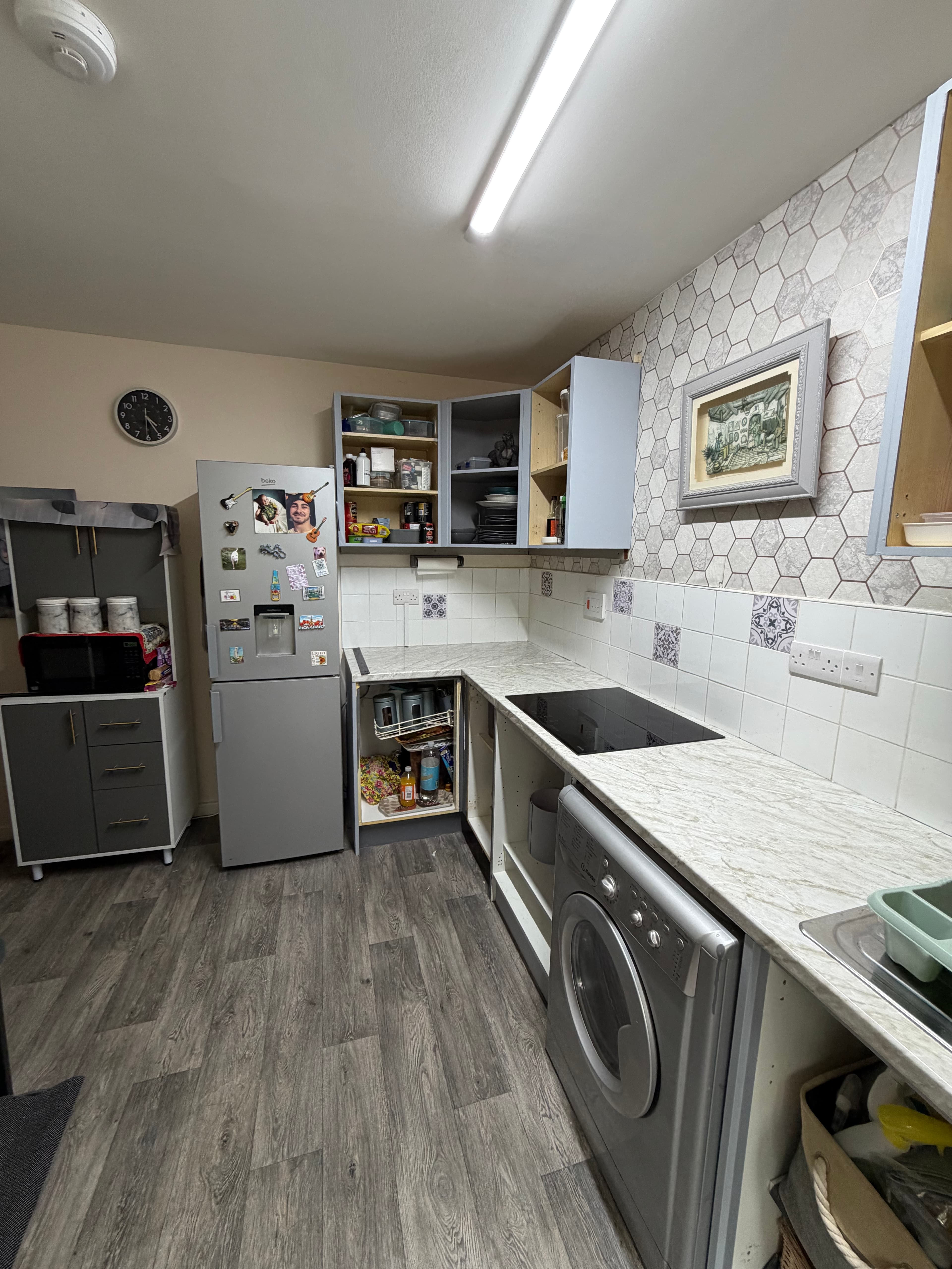 Kitchen wrapping in progress in Sheffield